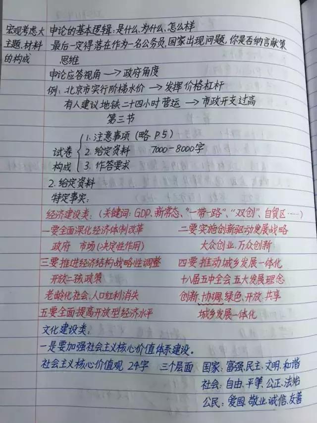 行測(cè)80分，申論70分，公考牛人筆記分享！